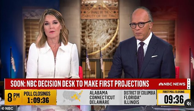 Tuesday night, Savannah joined Lester Holt to lead NBC News Now's breaking news and real-time election coverage