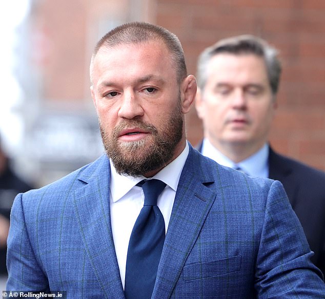 Conor McGregor was seen in court on Tuesday on a civil assault claim arising from an alleged rape in a Dublin hotel in 2018