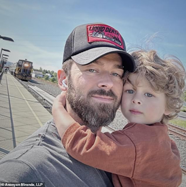 Garcia, 40, later filed for divorce and unsuccessfully sought sole custody of their son Matteo, four, (pictured), with the pair receiving temporary restraining orders against each other