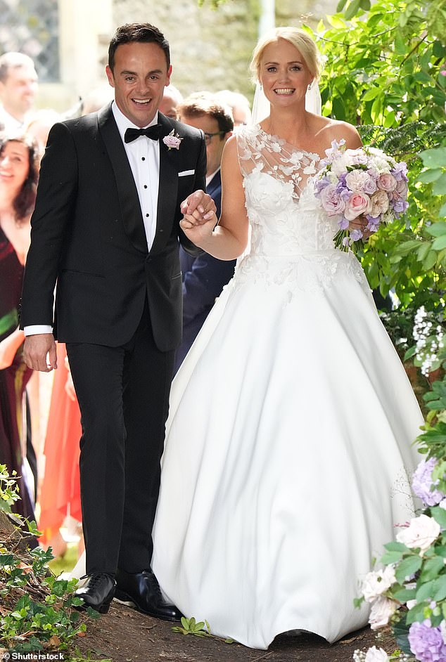 The presenter married his former personal assistant, Anne-Marie Corbett (pictured) in 2021 and the couple welcomed their first child together, son Wilder, in May.