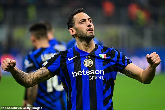 Hakan Calhanoglu coolly converted from the penalty spot to give Inter the lead at half-time