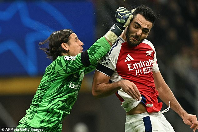 Arteta was furious that Arsenal were not awarded their own penalty when goalkeeper Yann Sommer 'hit Merino on the head' and admitted the decision is 'very difficult to accept'.