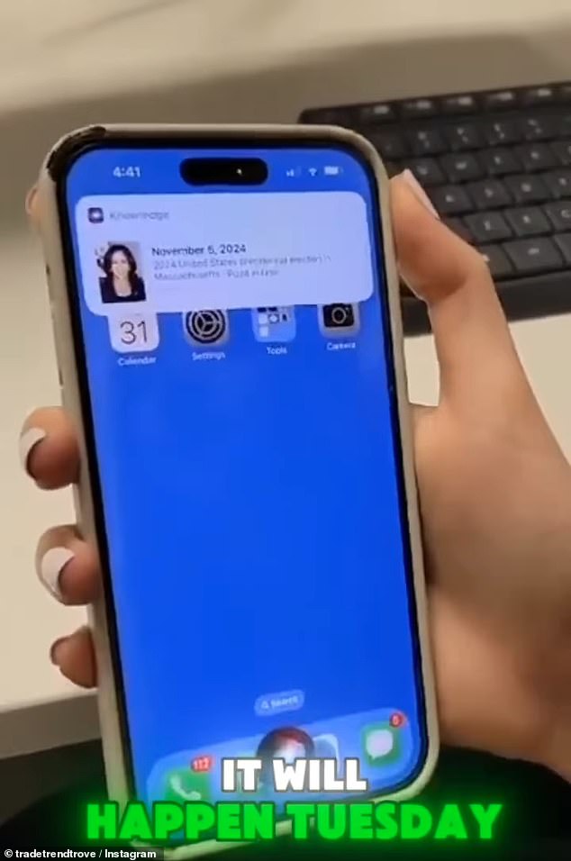 The claims referenced videos in which iPhone users asked Siri when the date of the presidential election was, only to see a notification appear with Harris' face and 