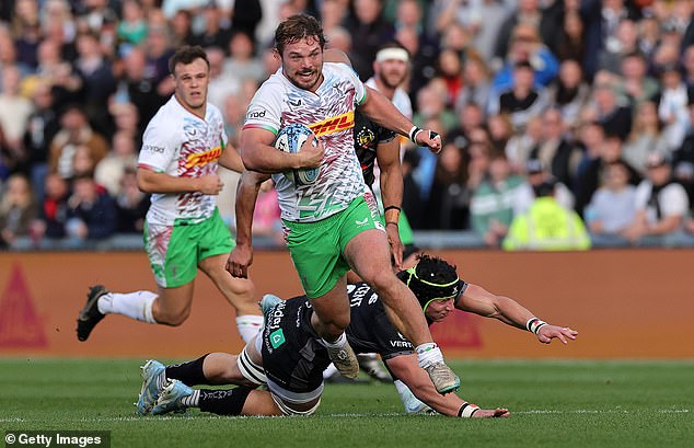 Harlequins could face a major exodus of players next year, with Will Evans (centre) linked with a move to France