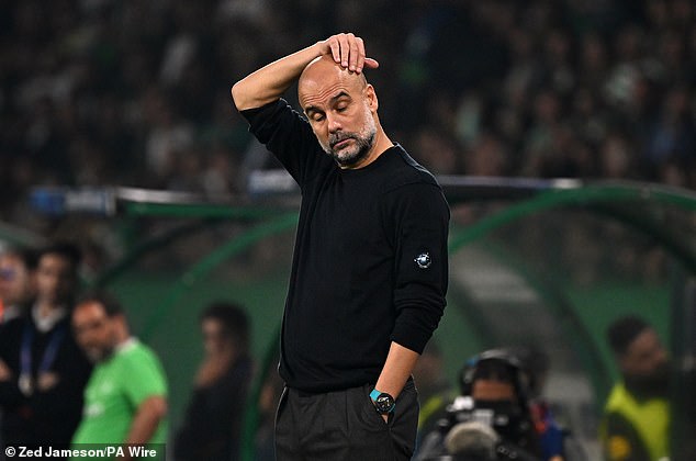 Guardiola has insisted his side are playing well, but the Manchester City boss has plenty to think about