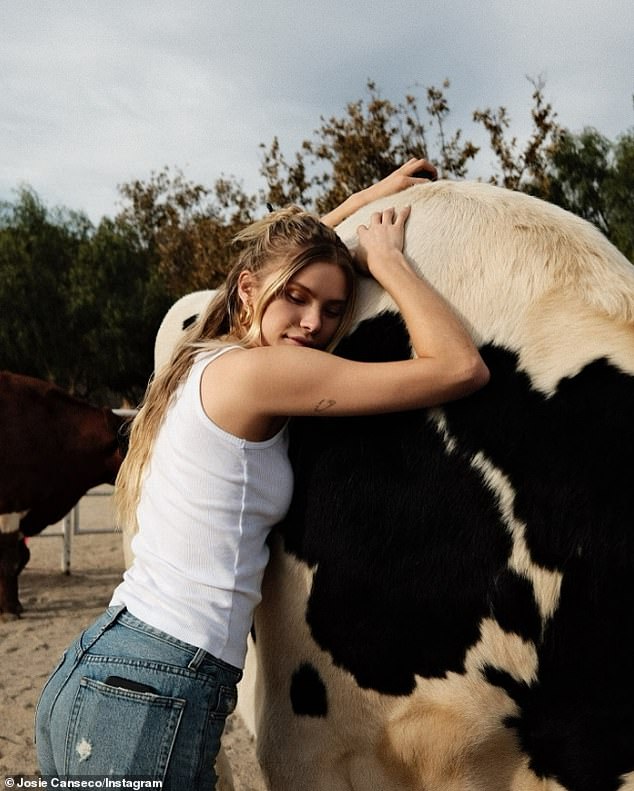 She enjoyed spending some quality time with different animals at the shelter