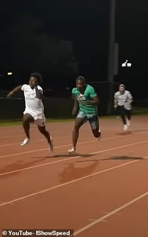 iShowSpeed ​​even led Noah Lyles for part of the race