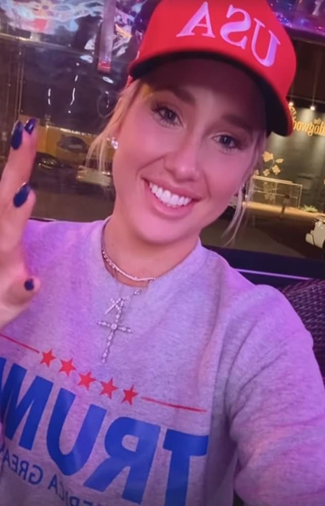 Savannah, 28, who supported Trump by speaking at the RNC in July, celebrated his victory on Instagram with a series of videos in which she claimed: 