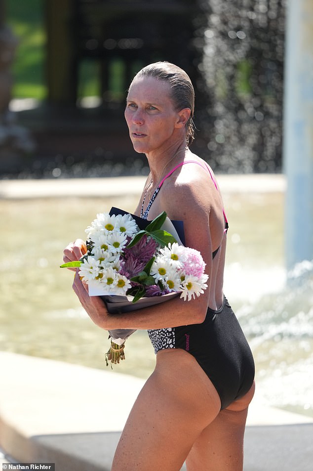 But Susie wasn't there to work on her tan, but to compete against some lucky Ash, Luttsy and Susie listeners in the Nova show's Swim With Susie promotion