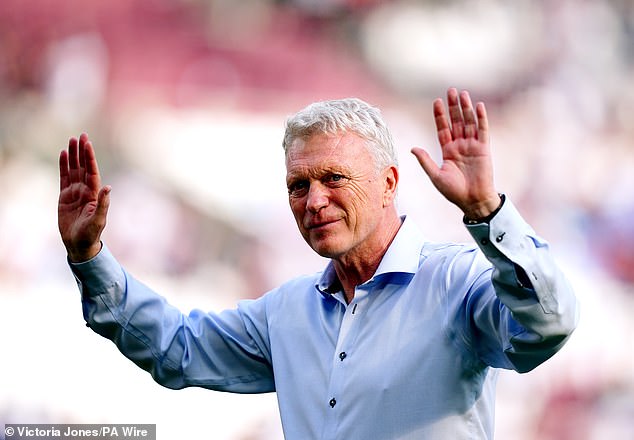 Moyes said an emotional farewell to West Ham fans after his departure was confirmed