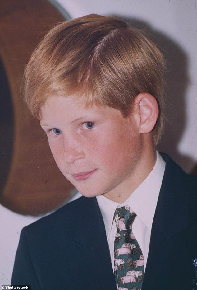 Harry, aged ten, wore his hair parted to the side in 1995