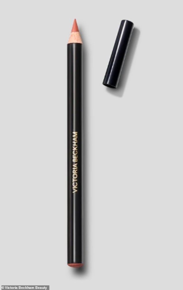 Despite her mother banning her from leaving the house with make-up on, the 13-year-old used a £26 Victoria Beckham lip definer (pictured) in a natural colour, before switching to a £30 clear lip gloss.