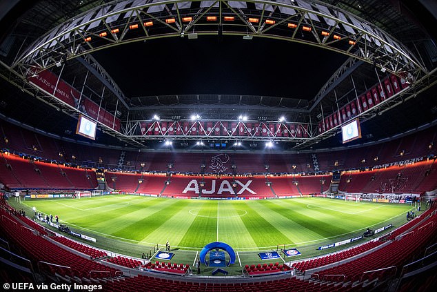 A protest was planned at Ajax's Johan Cruyff Stadium, but was moved a few hundred meters away for fear of 'violent confrontations'