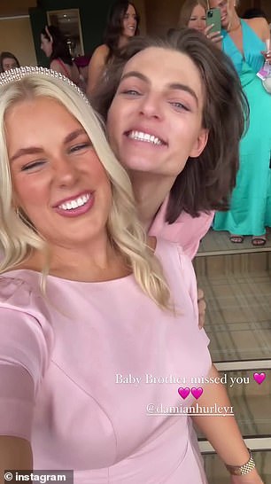 Brooke also shared adorable footage of Liz's son Damian photobombing one of her Instagram Stories