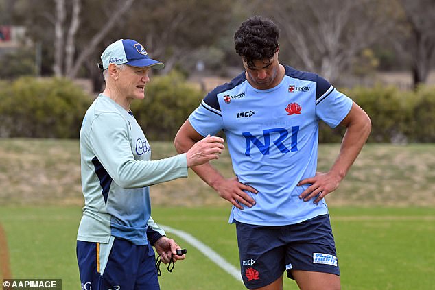 Joe Schmidt (left) has opted to draft the former Sydney Roosters star at number 13 for the clash