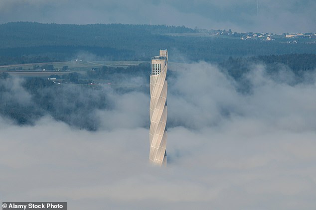 The structure is currently testing TK Elevator's MULTI system