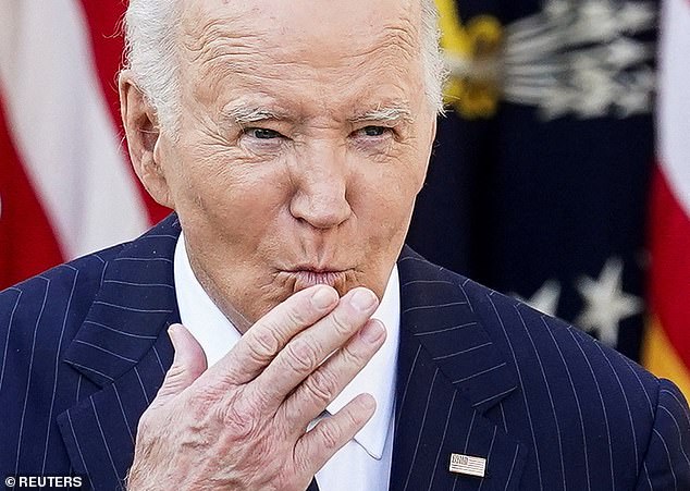 Biden blew a kiss to all his supporters at the end of his speech