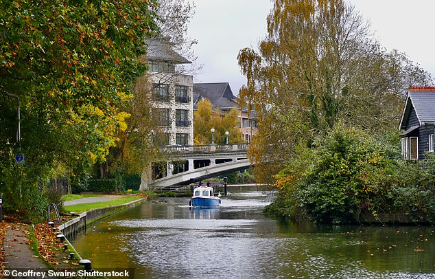 A cloudy afternoon on the River Thames at Caversham in Reading, Berkshire, on Saturday