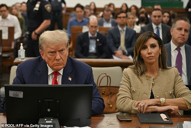 Trump's lawyer, Alina Habba, pictured right, labeled Engoron's final ruling as the culmination of a politically motivated 