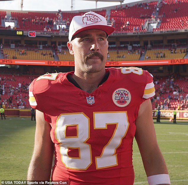 NFL star Travis Kelce, pictured here in August, will also have a cameo in Happy Gilmore 2