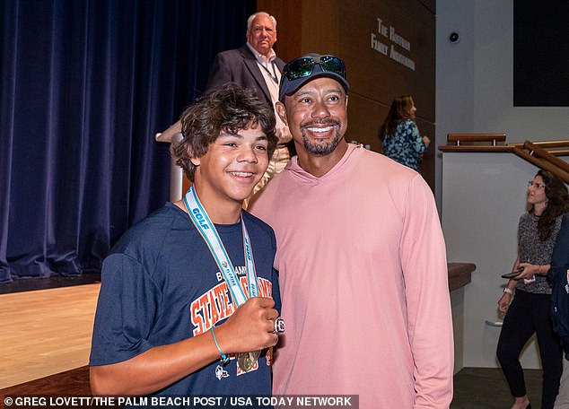 Charlie (left) competed in the Class 1A Region 4 event at Miami Shores Country Club as the Benjamin School captured a second straight state championship title