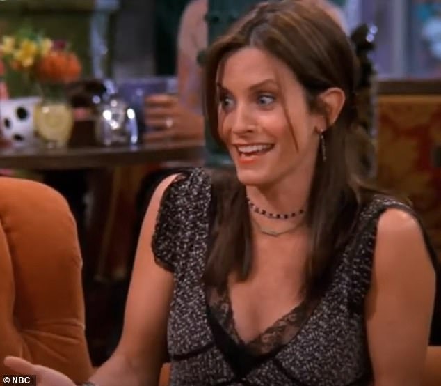 Courteney wore the dress while playing Monica during the show's eighth season in the episode The One Where Rachel Is Late