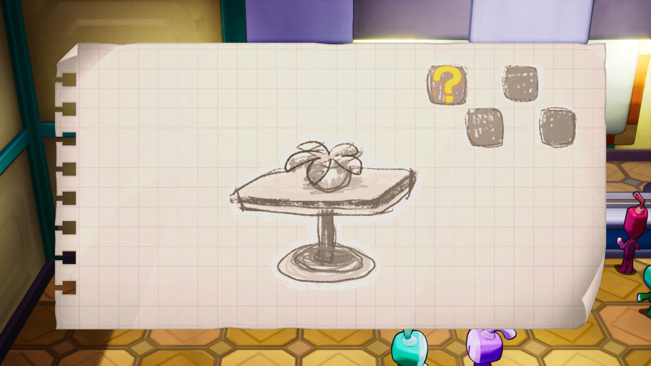 A screenshot from Mario & Luigi: Brothership, showing a puzzle clue for Lottacoins Island