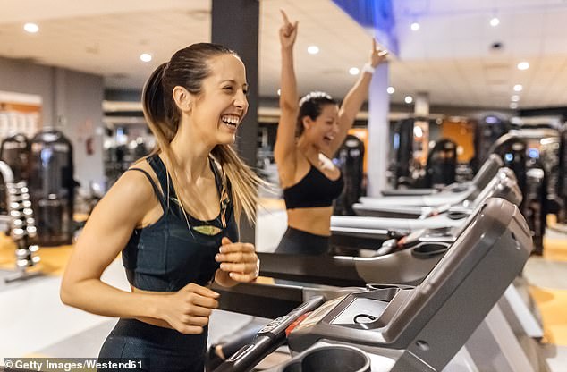 Exercising for at least 80 minutes every week can dramatically reduce the risk or ease symptoms in people who suffer from it (stock photo)