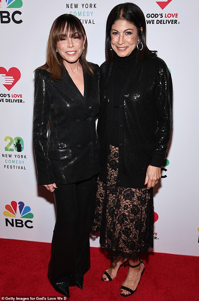 Joan's daughter Melissa Rivers (left) posed with Caroline Hirsch (right), founder of the historic New York comedy club Carolines On Broadway, which closed in 2022