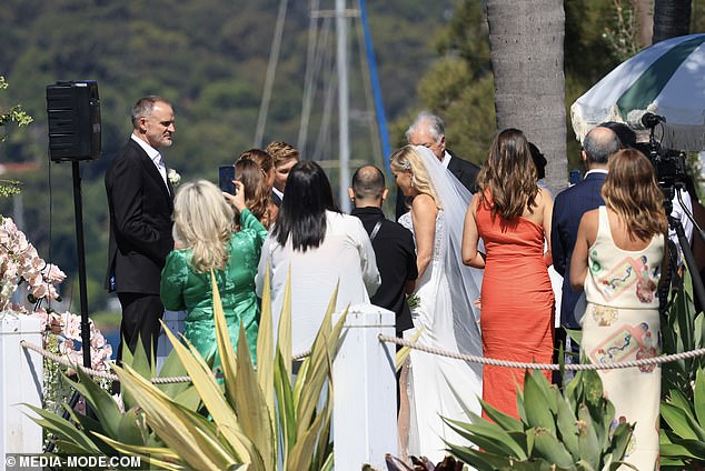 The couple celebrated with friends and family