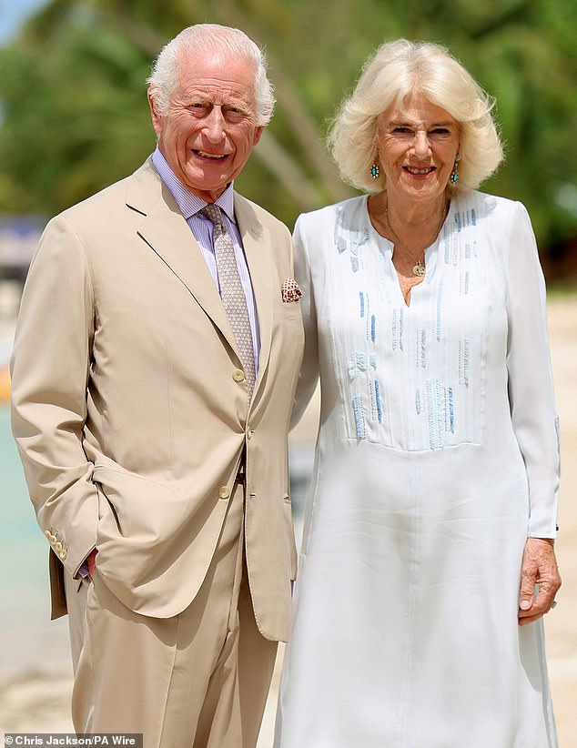 William's father King Charles (pictured with Queen Camilla in Samoa in October) was diagnosed with cancer in January after routine prostate surgery - although it is not said there is a link between the two