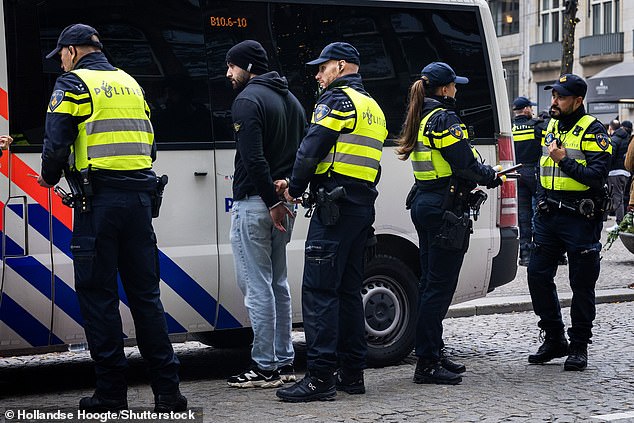 The police arrested a man on De Dam for possession of fireworks