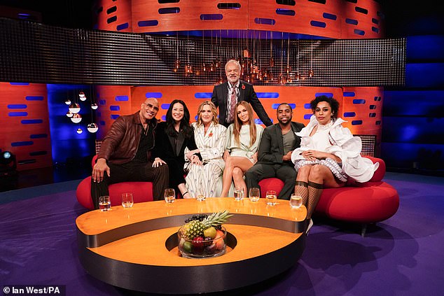 Dwayne was joined on The Graham Norton Show by Lucy Liu, Kate Winslet, Jennifer Lopez, Jharrel Jerome and Celeste