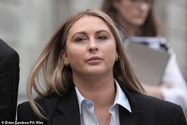 Nikita Hand (pictured), also known as Nikita Ni Laimhin, is seeking civil damages against Mr McGregor and Mr Lawrence, claiming she was sexually assaulted in December 2018