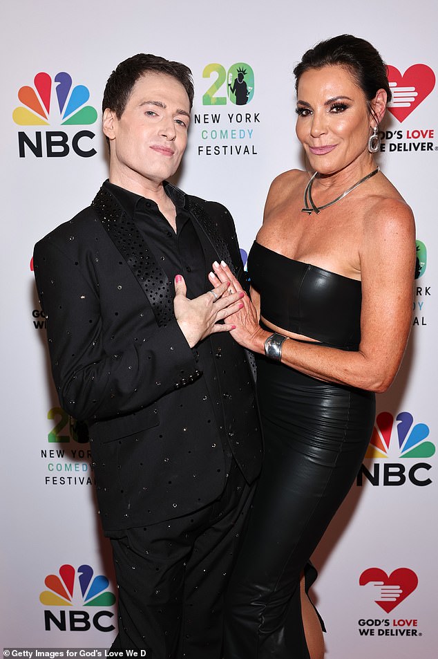 Luann, a comedienne herself with a successful cabaret act, posed on the red carpet with Survival of the Thickest star Michelle Buteau and Randy Rainbow