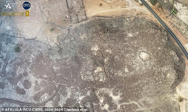 The al-Natah site in the Khaybar Oasis (pictured) was discovered using satellite images from above