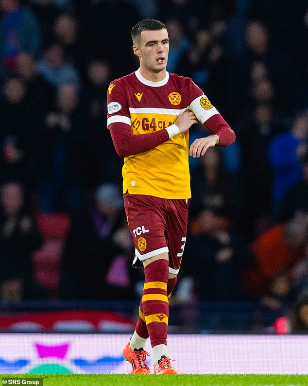 Lennon Miller became the youngest player to captain Motherwell against Rangers last week