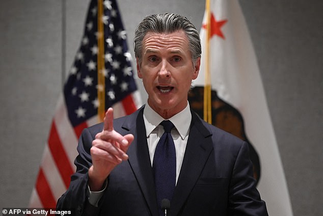 Coiffed Californian Gavin Newsom — barely hiding his giddiness as his nemesis from the Golden State falls flat on her face — calls an emergency meeting to write down all the ways to blackball the new White House.