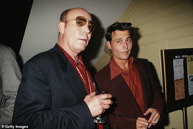 Depp also played Thompson's creation in the 2011 film adaptation of his book The Rum Diary - pictured in 1997