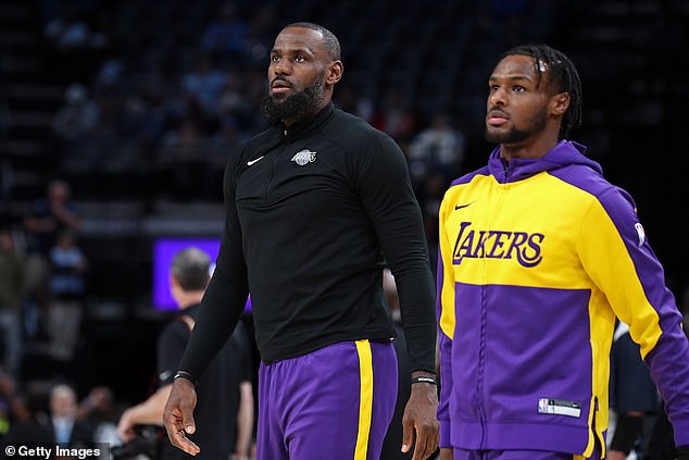 Bronny played alongside his father, LeBron James, several times in his four NBA appearances