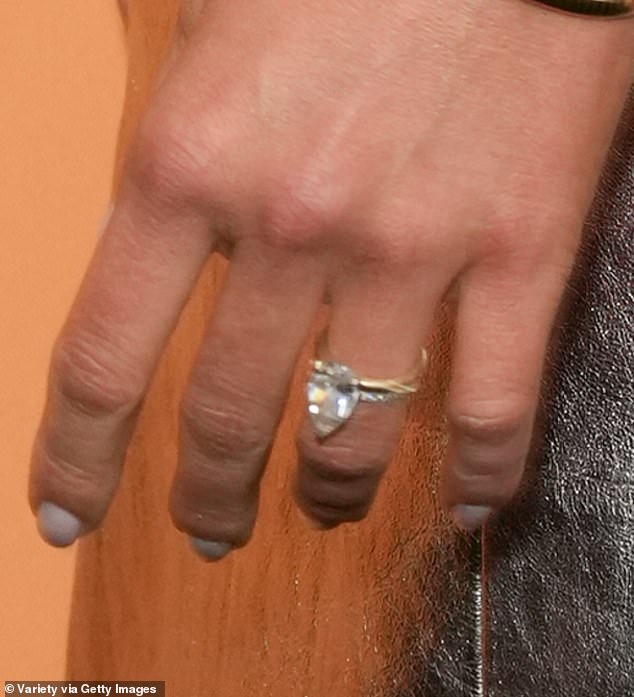 She showed off her diamond wedding ring from Yellowstone co-star Ryan Bingham, whom she married in 2023