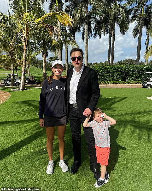 Elon Musk was also spotted hanging out with the Trump family in Florida along with Kai and his son