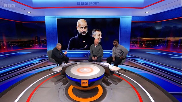 The former Manchester City defender had to be more reserved when discussing the day's Premier League action on Match of the Day