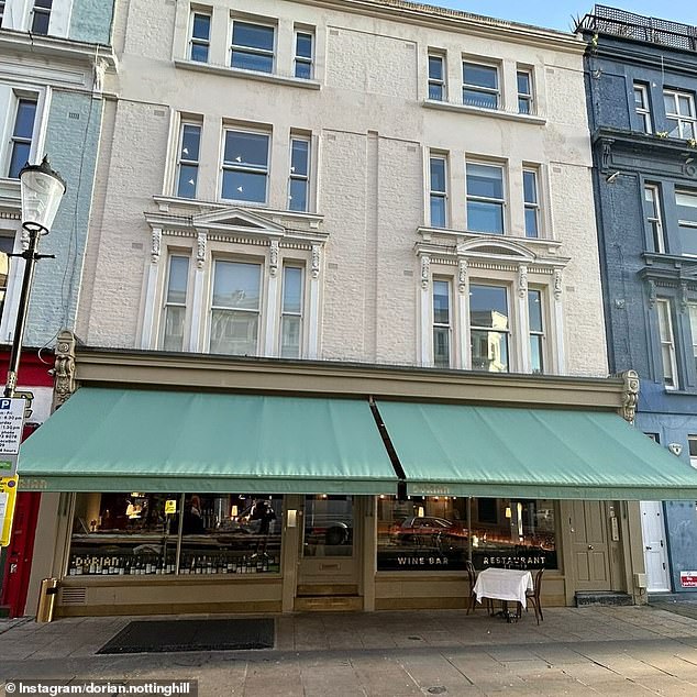 Victoria Beckham visits her favorite restaurant so often that a parking space is reserved for her. (Dorian Bistro in Notting Hill_