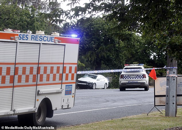 The main road in Riddells Creek was closed for much of Monday afternoon