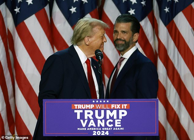 Trump Jr. played a key role in his father's election campaign, advocating the selection of J.D. Vance as his vice presidential choice