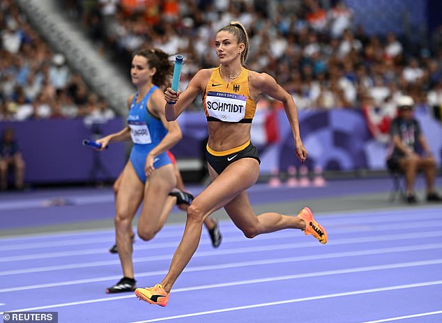 Schmidt and Team Germany finished a disappointing seventh place in the 4x400m race and failed to qualify for the final