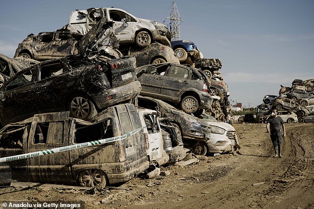 The floods took a heavy toll on the region's infrastructure, dragging away countless cars in their wake