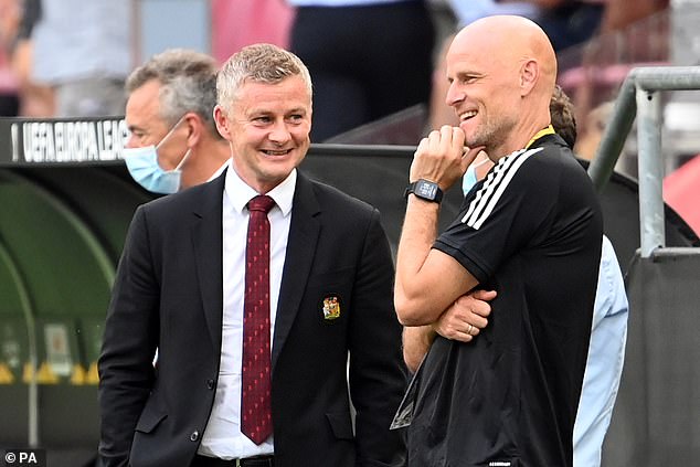 Solskjaer had previously suggested he would be interested in taking over from Norwegian manager Stale Solbakken (right)