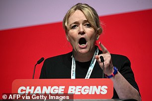 Unite Union General Secretary Sharon Graham at the Labor Party conference in September